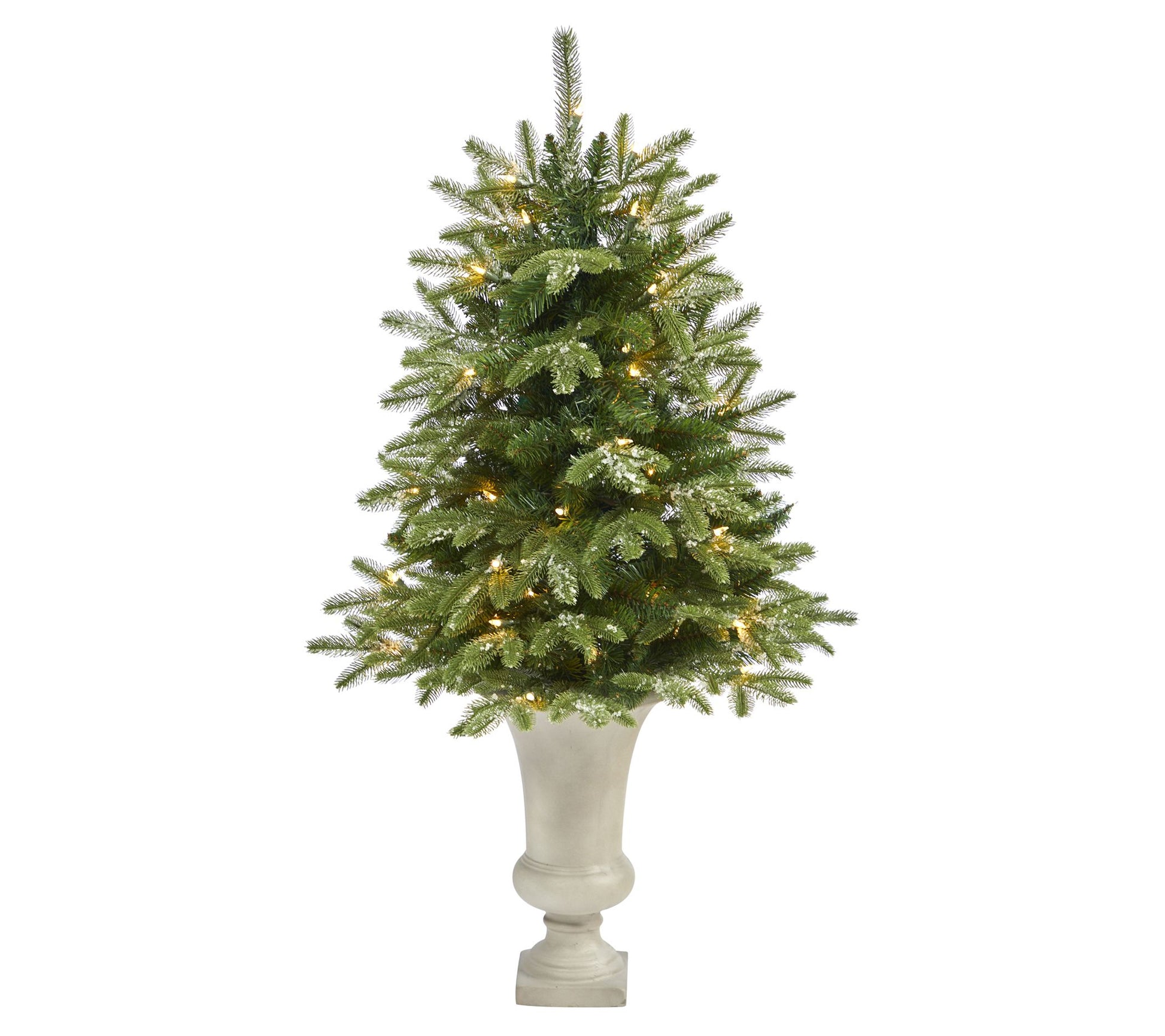 Nearly Natural 44" Frosted Tip Tree w/50 Clear LEDs