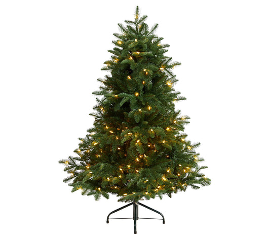 Nearly Natural 4' Christmas Tree w/200 White Warm Lights