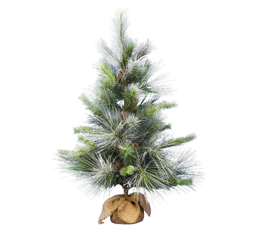 Vickerman 48" Frosted Myers Pine Tree Burlap Base