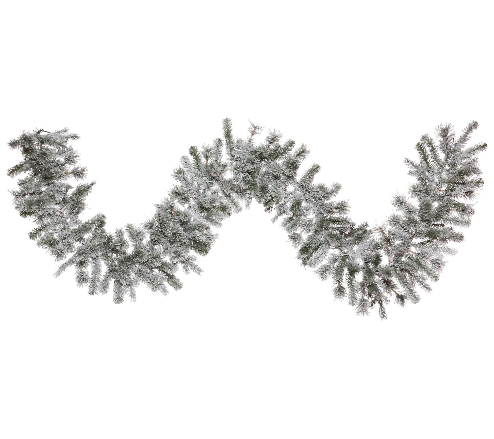 Vickerman 9' x 14" Flocked Kiana Pine Garland 300T