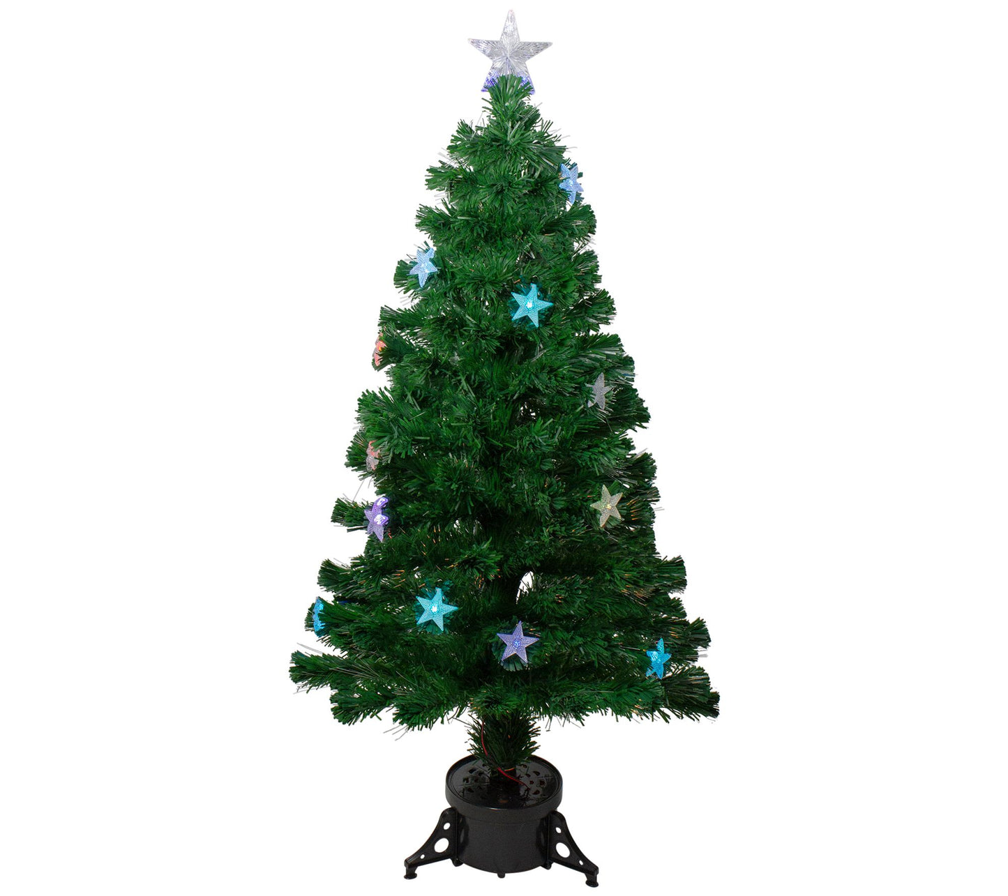 Northlight 4' Potted Pine Star Xmas Tree Multicolor Lights