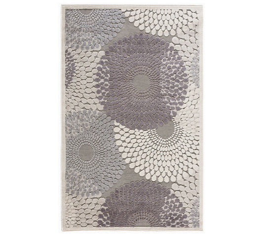 Nourison Graphic Illusions Grey 3'6" x 5'6" Area Rug