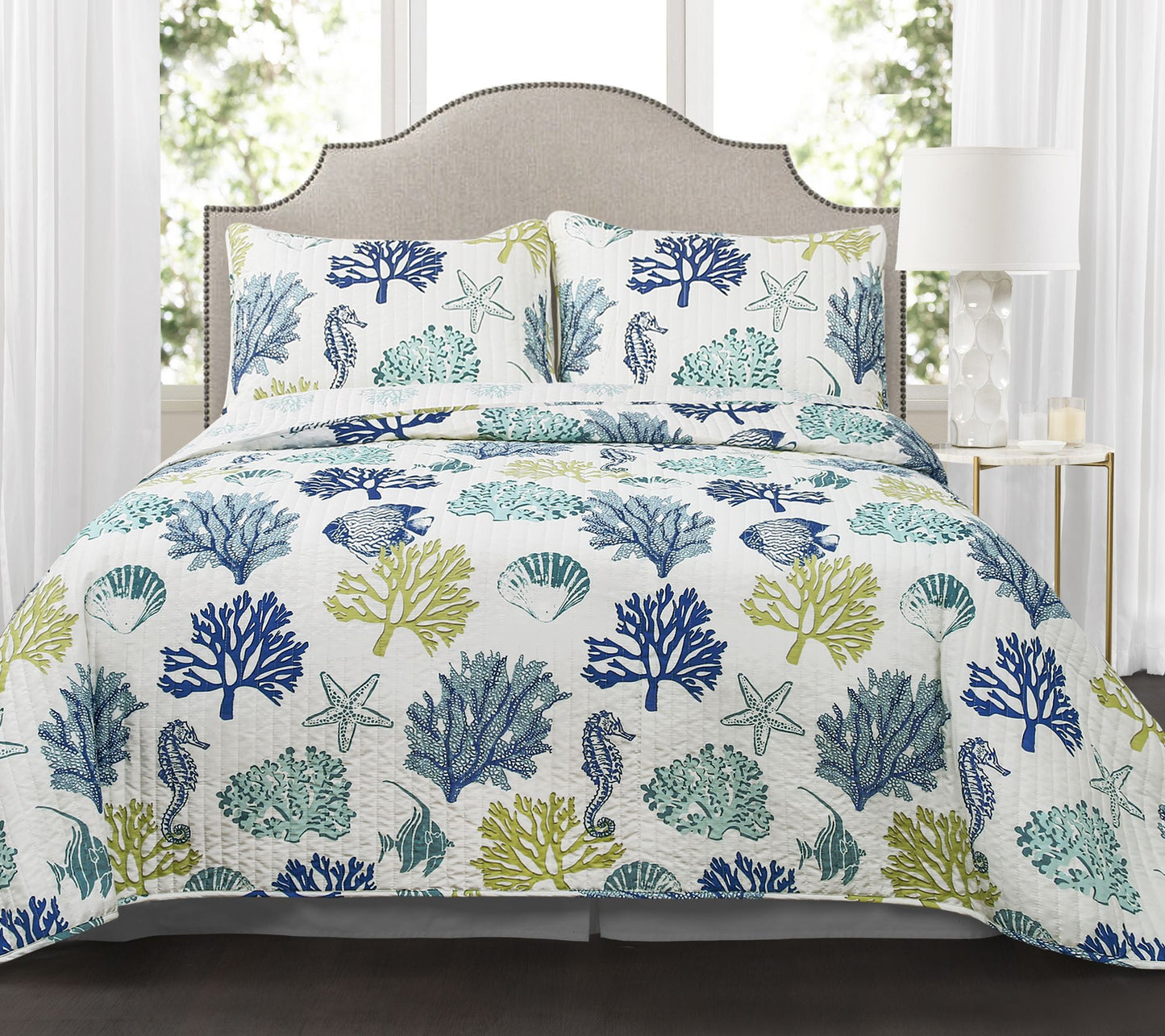 Coastal Reef 3-Piece Full/Queen Quilt Set by Lush Decor