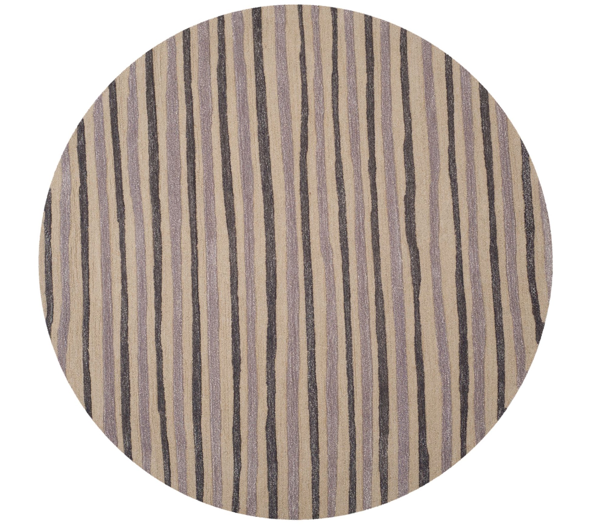 Martha Stewart Hand Drawn Stripe 6' x 6' Roundug