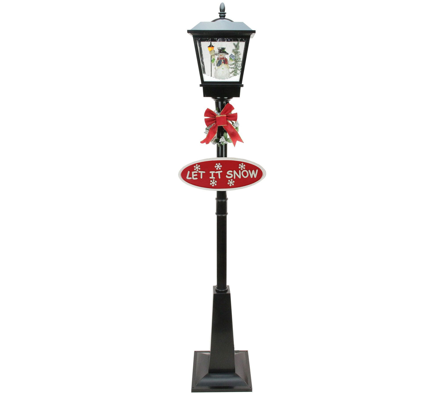 Northlight Lighted Musical Snowman Christmas Street Lamp