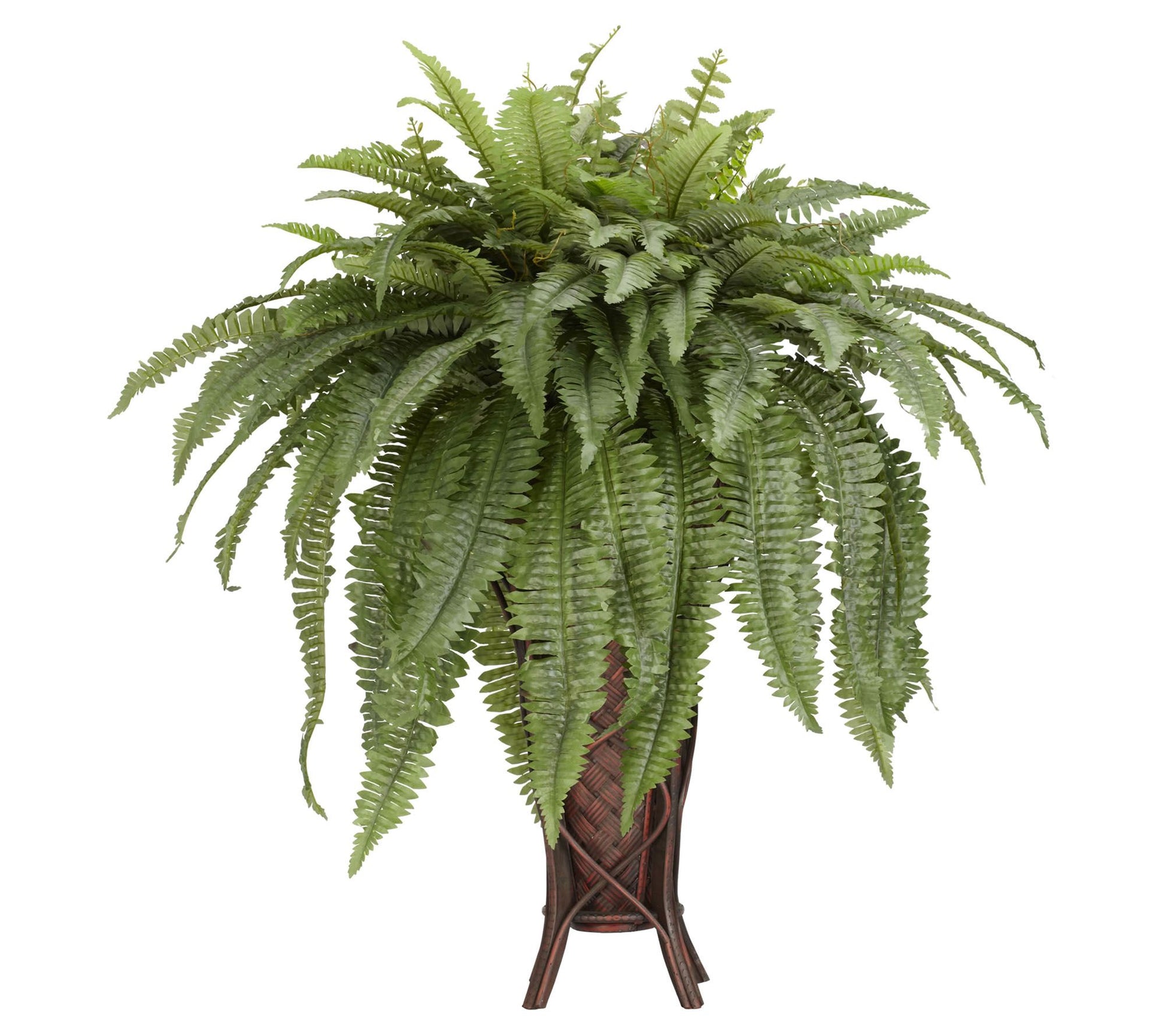 Boston Fern with Stand Silk Plant by Nearly Natural