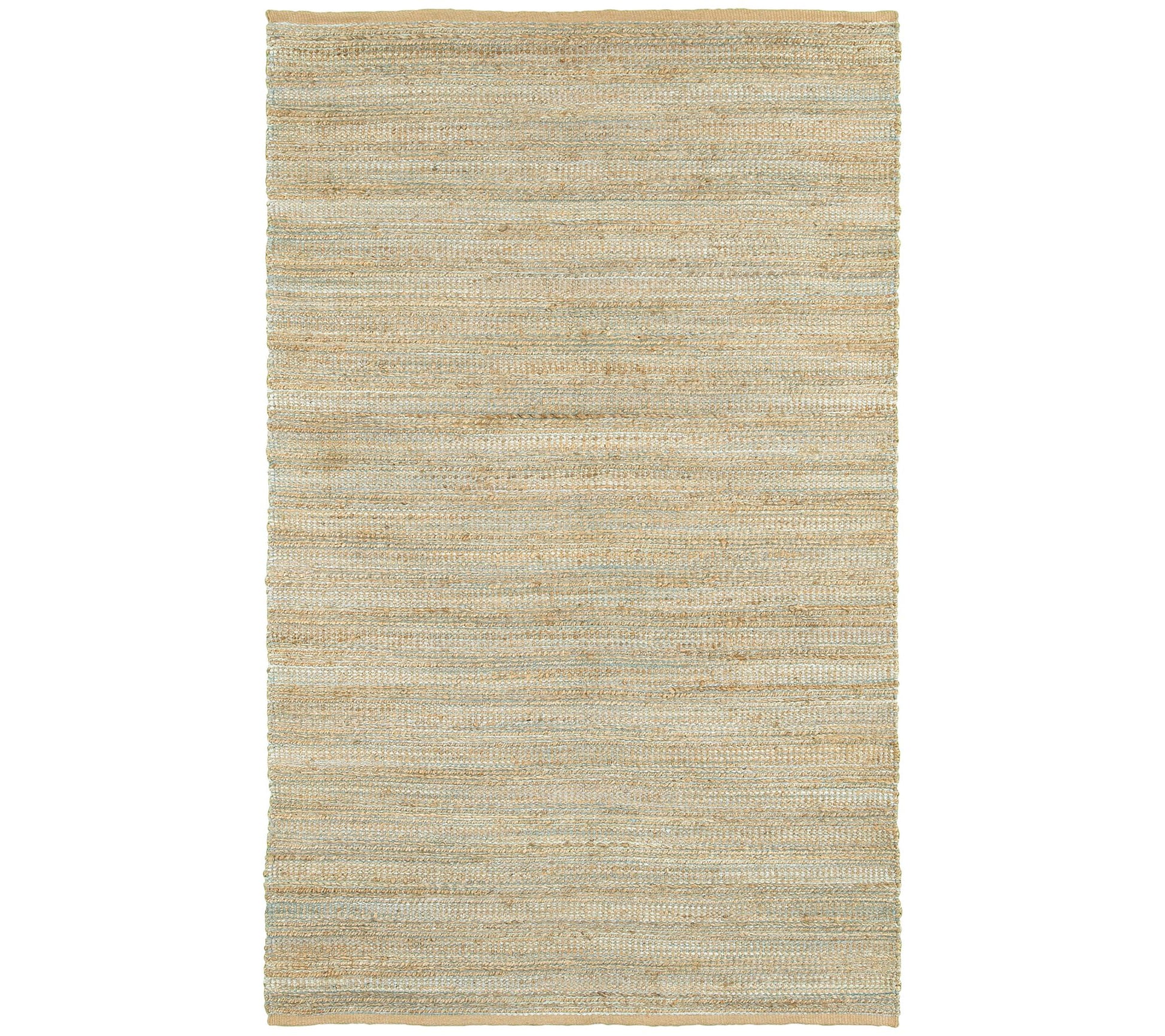 Ox Bay 5' x 7'9" Jute and Chenille Spa Blue Braided Area Rug