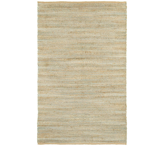 Ox Bay 5' x 7'9" Jute and Chenille Spa Blue Braided Area Rug