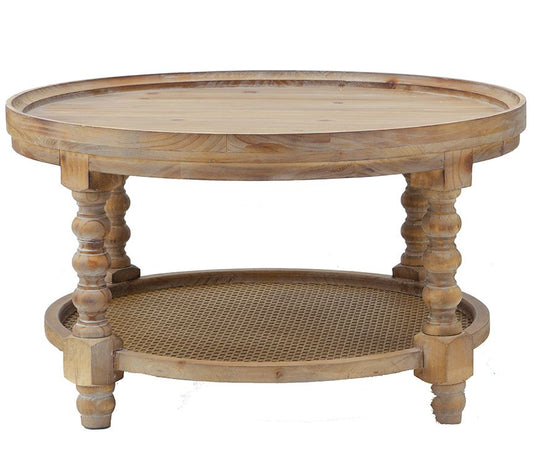 Wood Dolloped Oval Side Table by Valerie