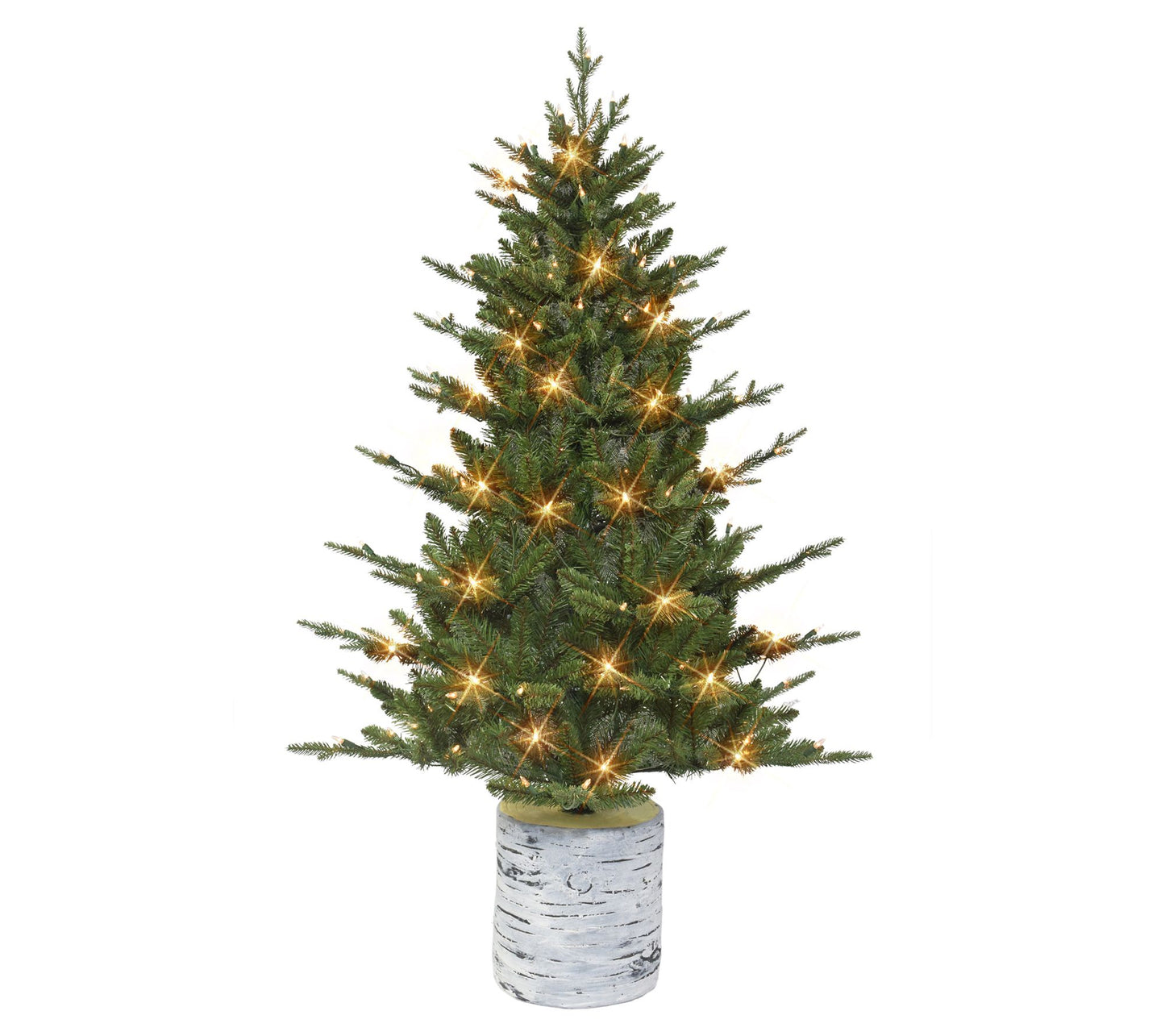Puleo 4.5' PE/PVC Potted Tree,150 UL Clear Incandescent