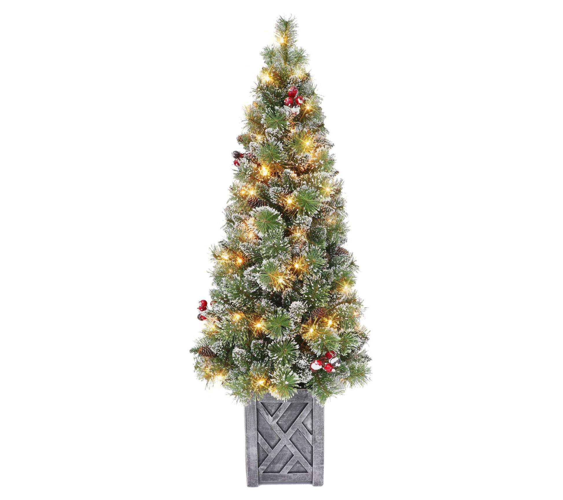 Puleo 5' Pre-lit Potted Vancouver Pine Tree