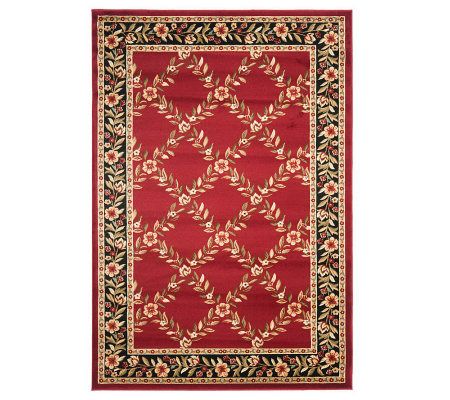 Lyndhurst Open Floral Power Loomed 6'7"x9"6" Rug
