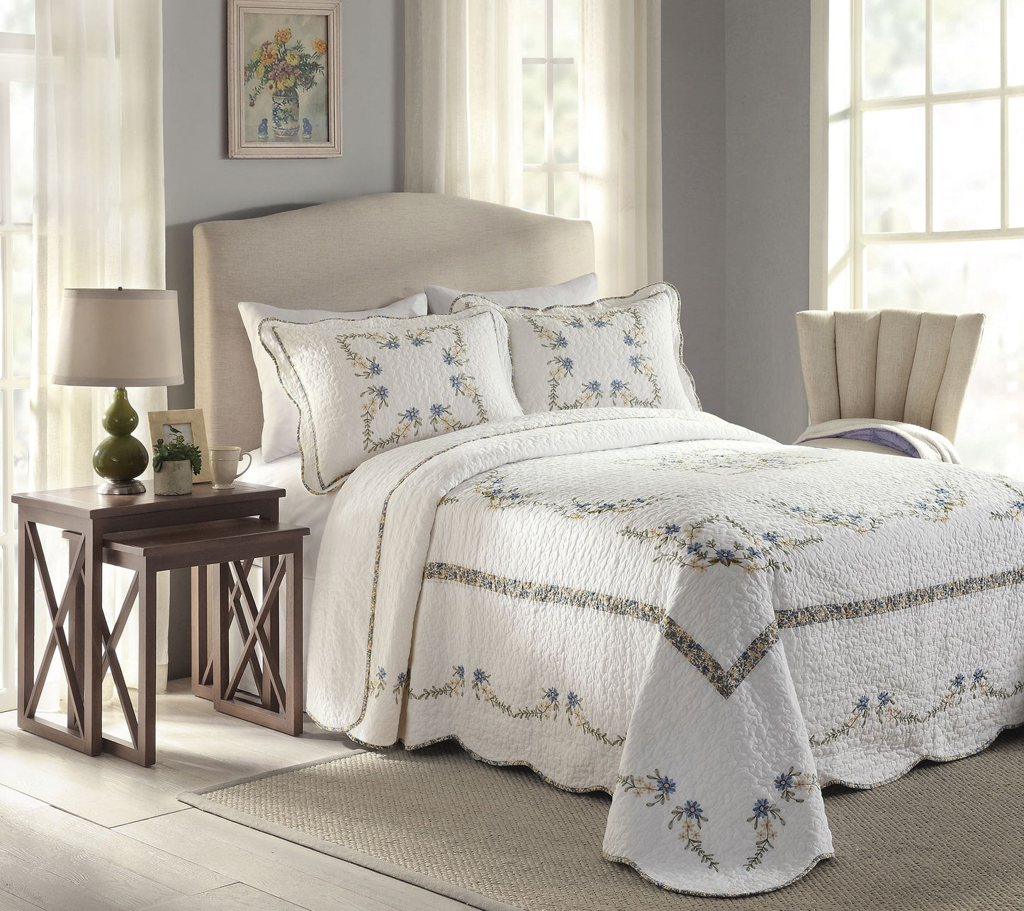 Modern Heirloom Heather King Bedspread