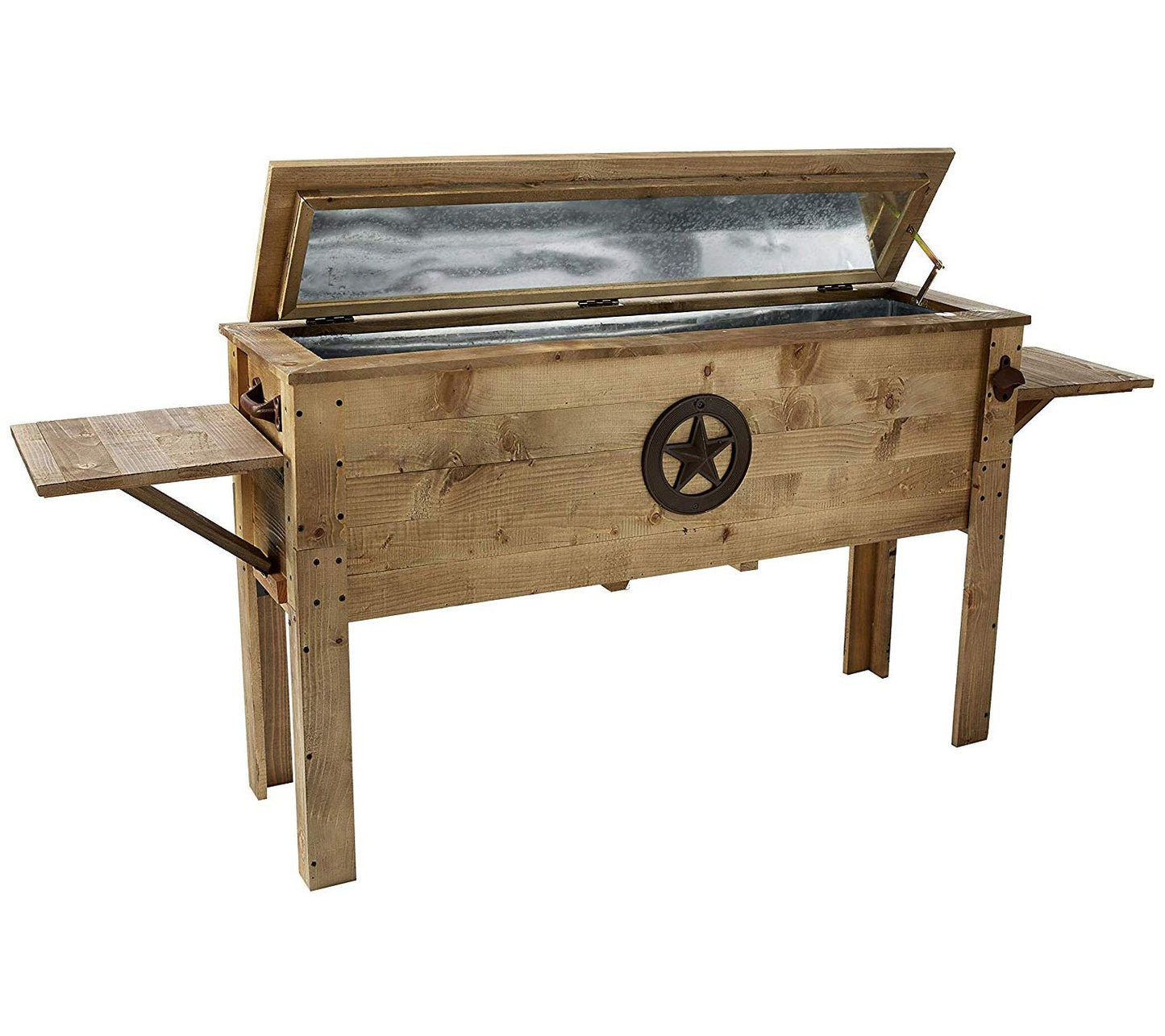 Backyard Expressions Outdoor Wooden Patio Cooler - 87 Quart