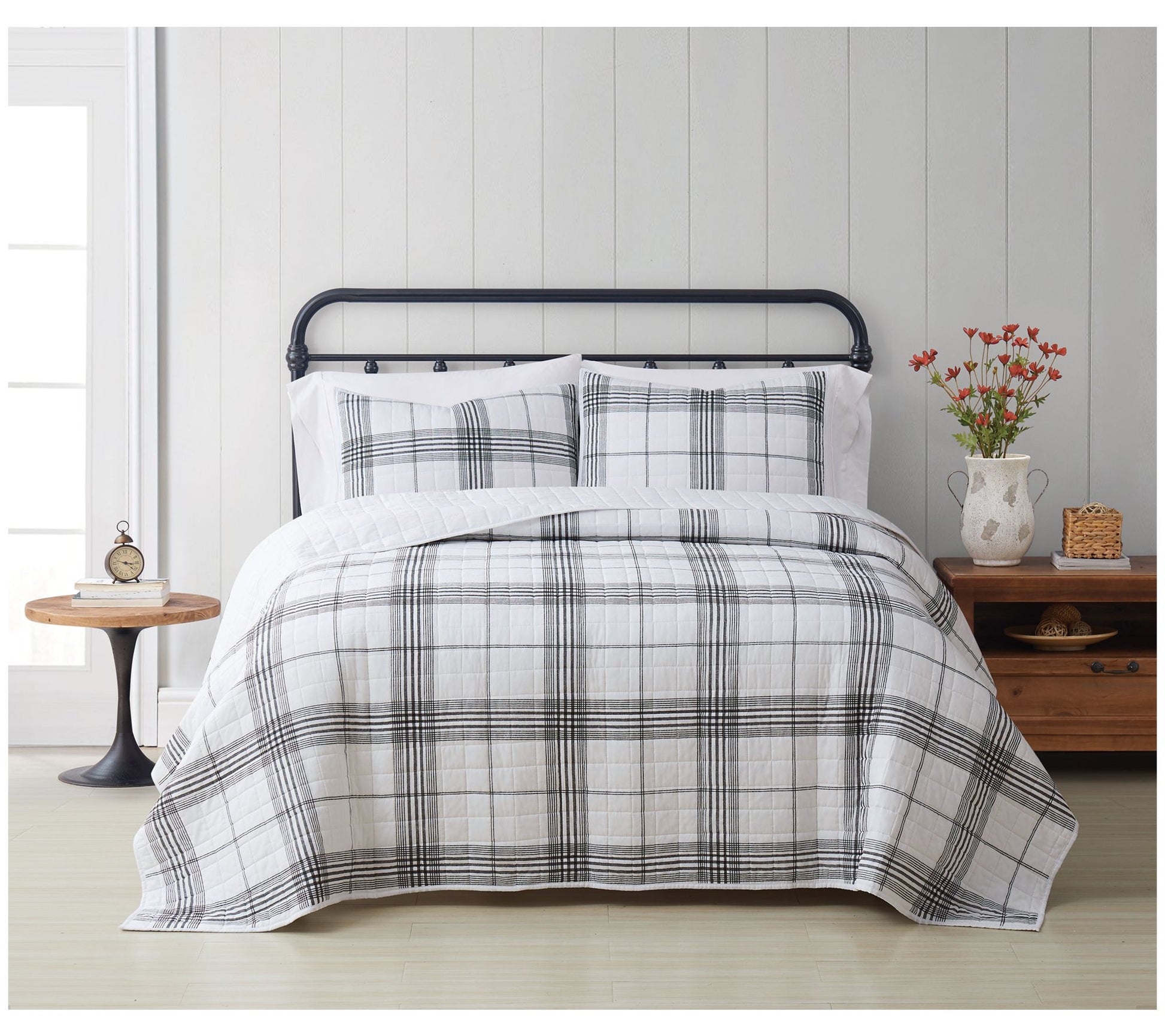 Cottage Classics Cottage Plaid 3-Piece King Quilt Set