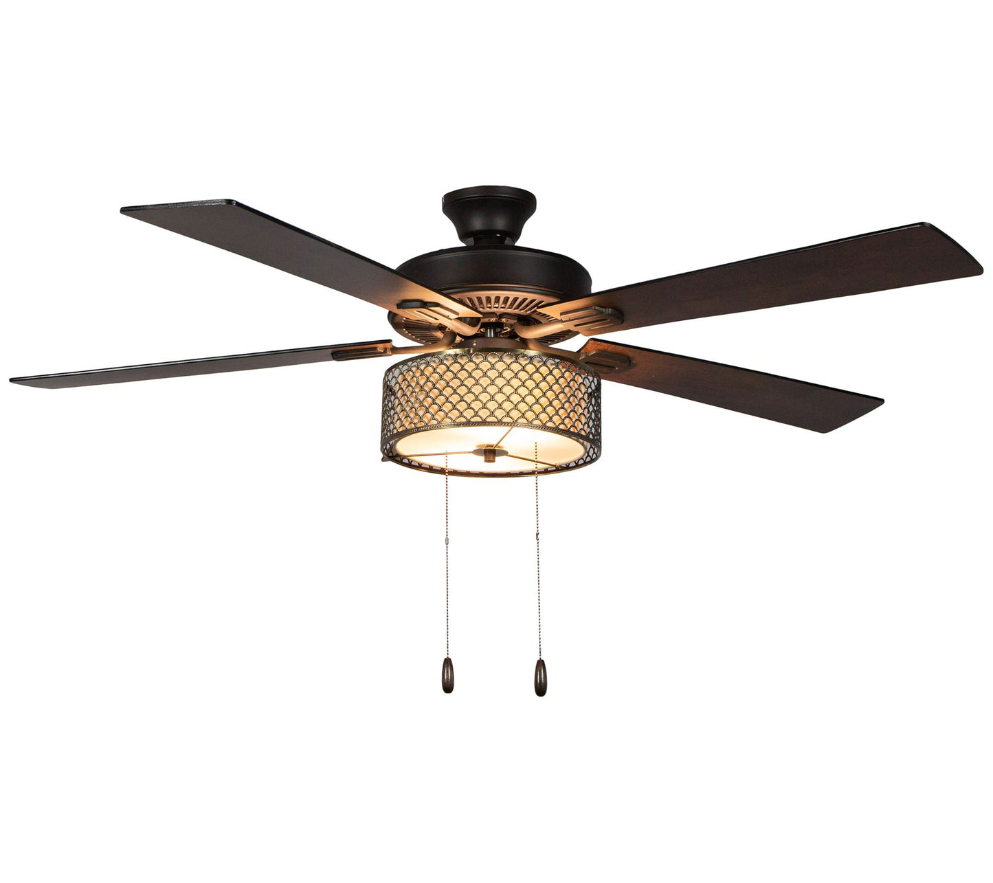 River of Goods 52"W Bronze Waved LED Ceiling Fan