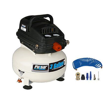 Pulsar 3-Gallon Air Compressor with Air Hose &6 Accessories