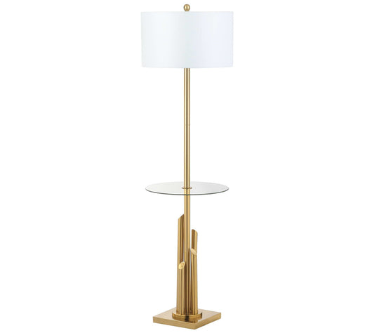 Ambrosio 61 Inch Floor Lamp Side Table by Safavieh