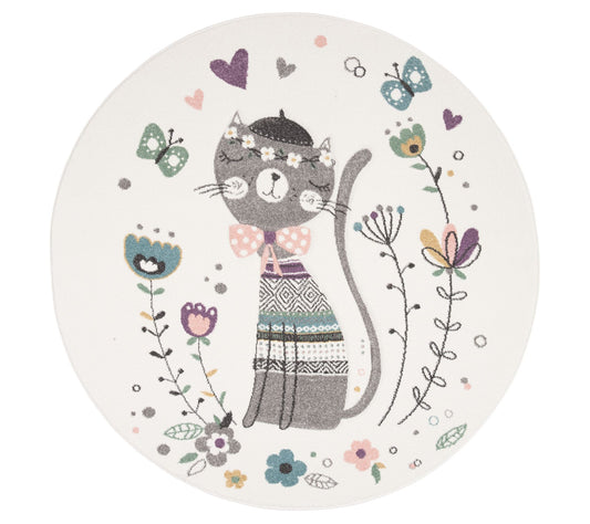 Carousel Kids 187 Collection 5'3"Diam Round Rug