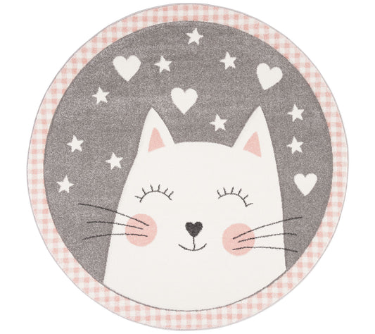 Carousel Kids 134 Collection 6'-7" X 6'-7" Round Rug