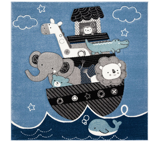 Carousel Kids 121 Collection 5'-3" X 5'-3" Square Rug