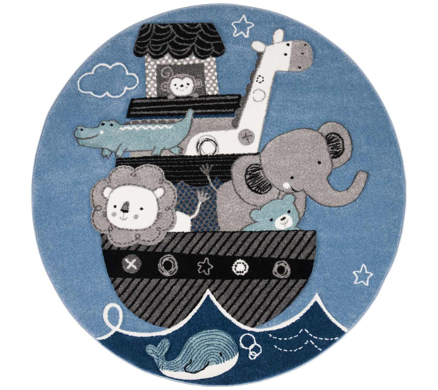 Carousel Kids 121 Collection 6'-7" X 6'-7" Round Rug