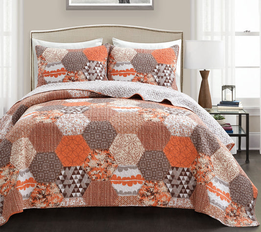 Briley 3-Piece Full/Queen Quilt Set by Lush Decor