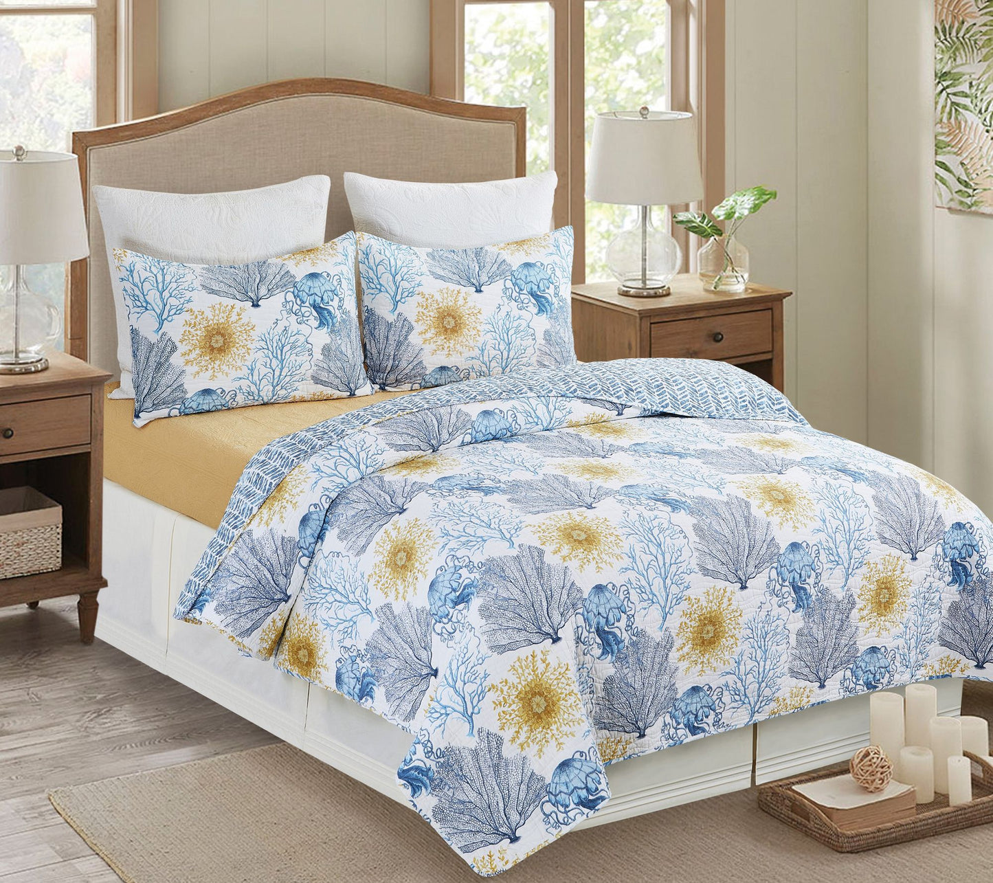 Monterey Mist Full/Queen Quilt Set by Valerie