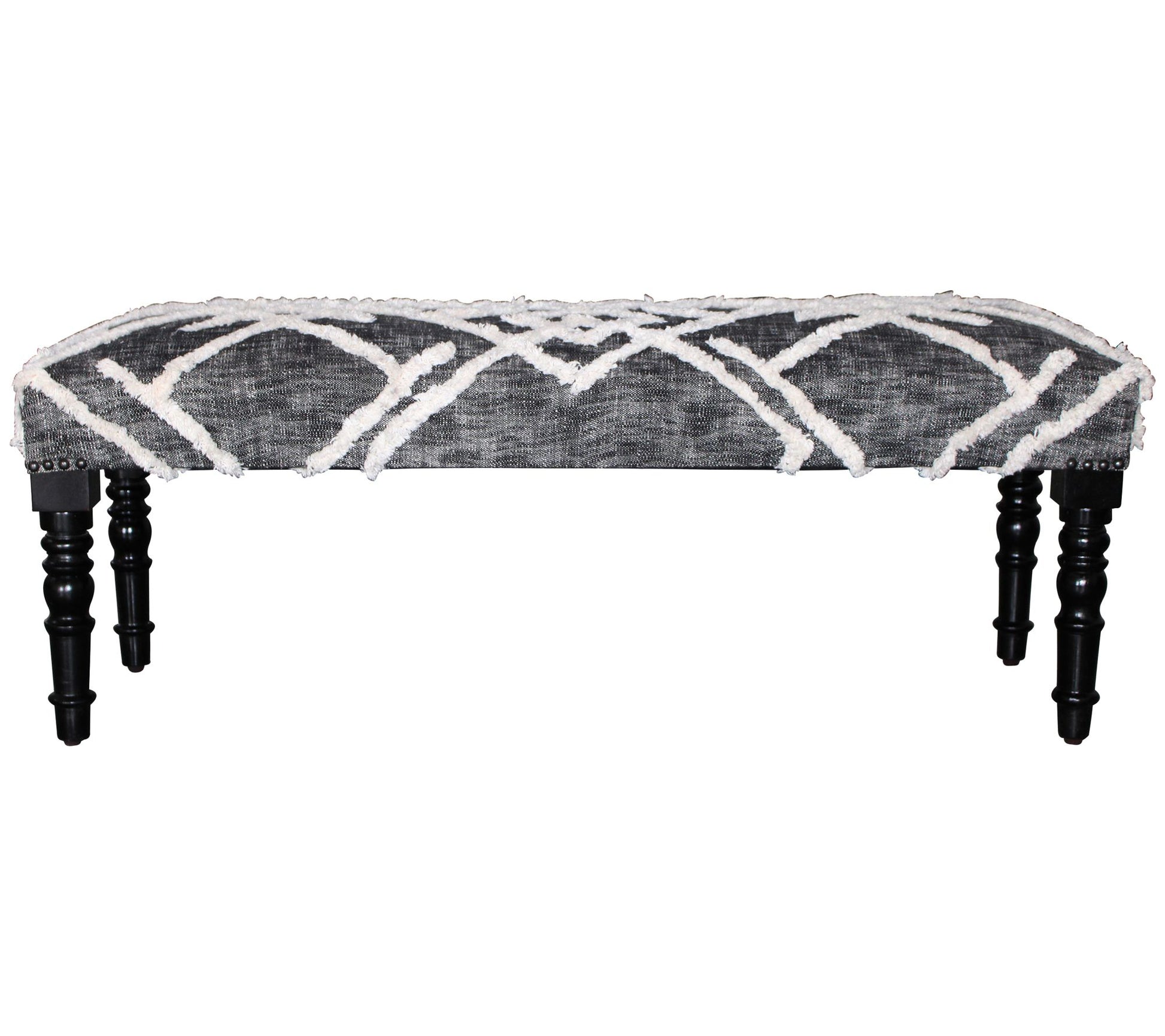 Ox Bay Geometric Diamond and Distressed Bench