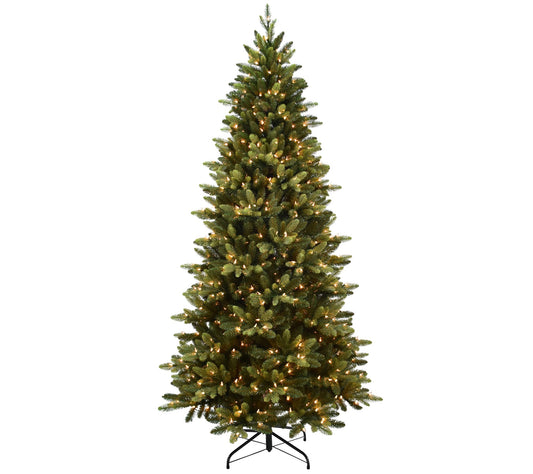 Puleo 6.5' Pre-lit Slim Westford Spruce Tree, 1391 Tips