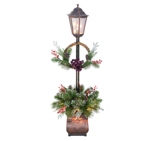 Puleo 4' Lamp Post, 35 Clear Incandescent Lights