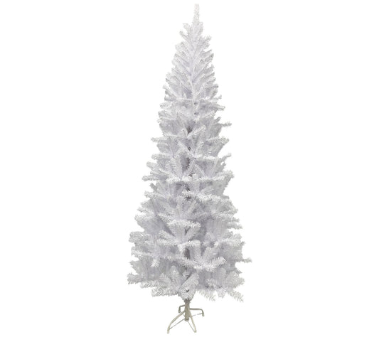 Northlight 6.5' White Georgian Pine Slim Christmas Tree Unlit
