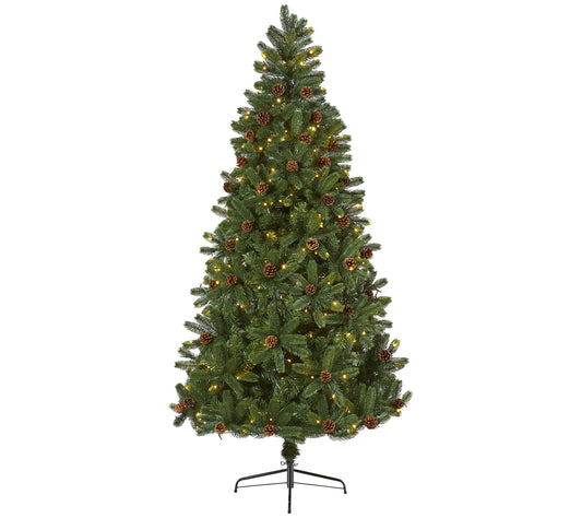 Nearly Natural 7.5' Rocky Mountain Spruce Chris tmas Tree