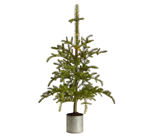 Nearly Natural 4.5' Pre-Lit Christmas Pine Artificial Tree
