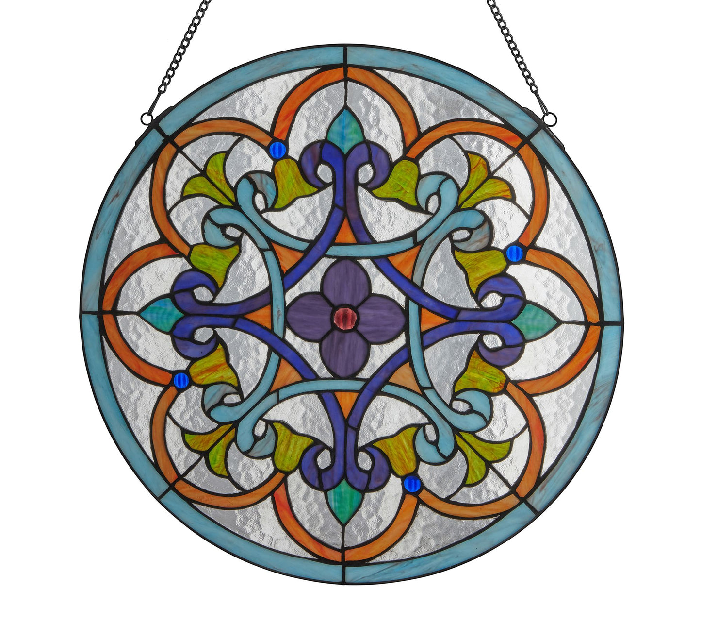 River of Goods 20.5"H Tiffany-Inspired Stained Glass