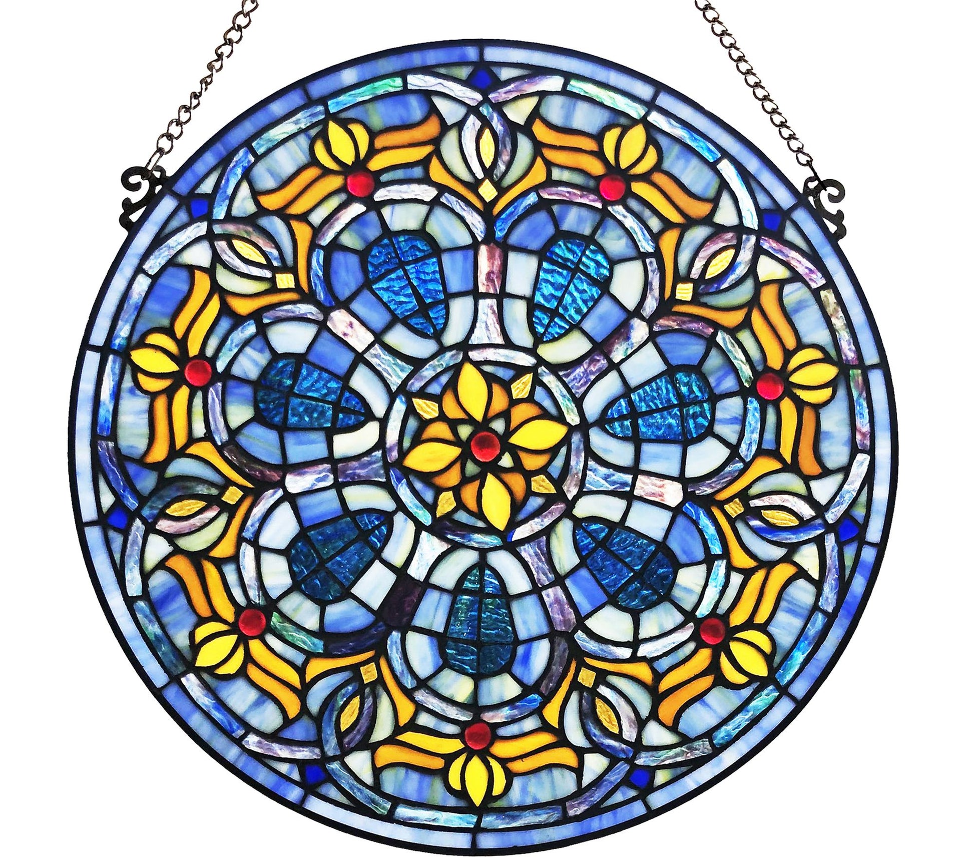 River of Goods 19.5"H Cathedral Stained Glass Window Panel