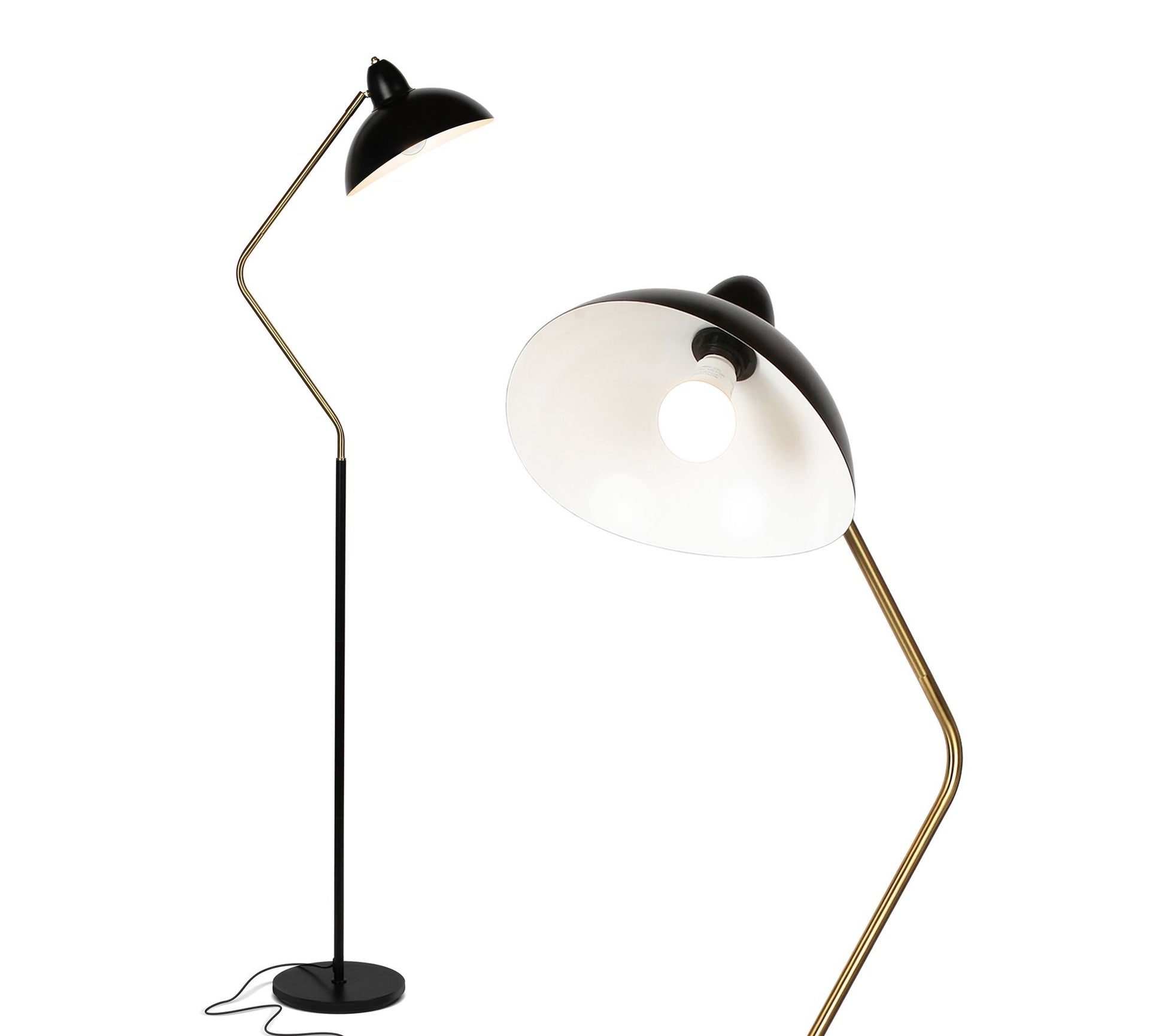 Brightech Swoop 69"H Classic Black LED Arc Floor Lamp