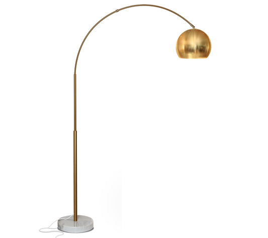Brightech Olivia 75"H Antiqued Brass LED Arc Floor Lamp