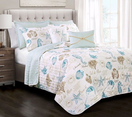 Lush Decor Harbor Life Quilt 7Pc King