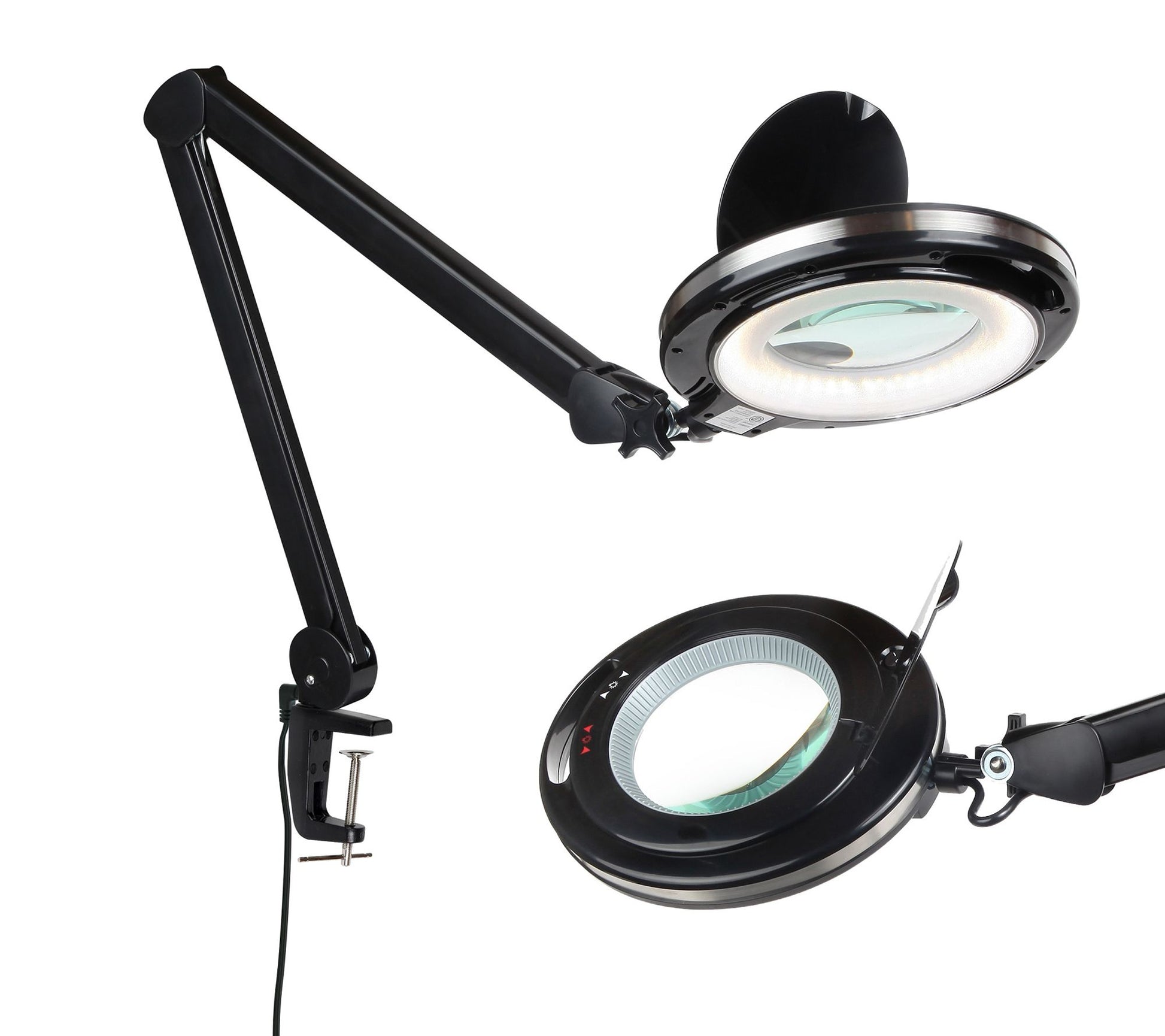 Brightech Lightview Dimming LED 225% Magnifieresk Clamp Lamp