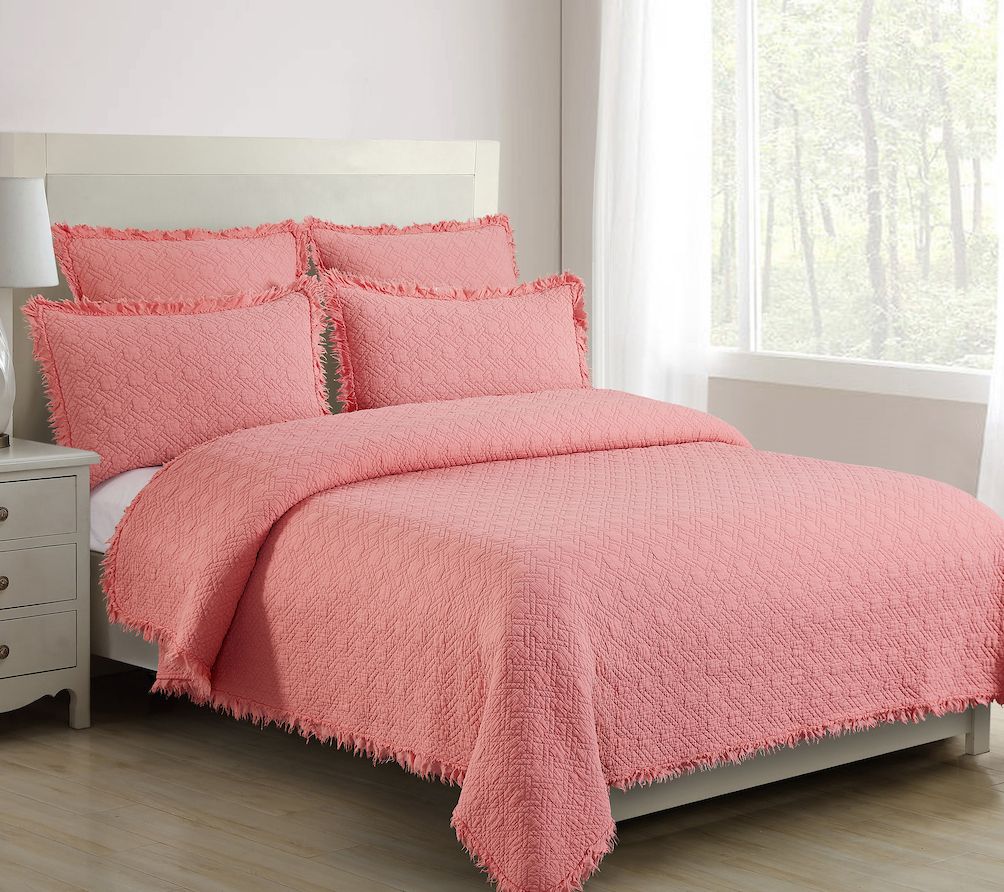 Trellis Peony King Quilt Set by Valerie