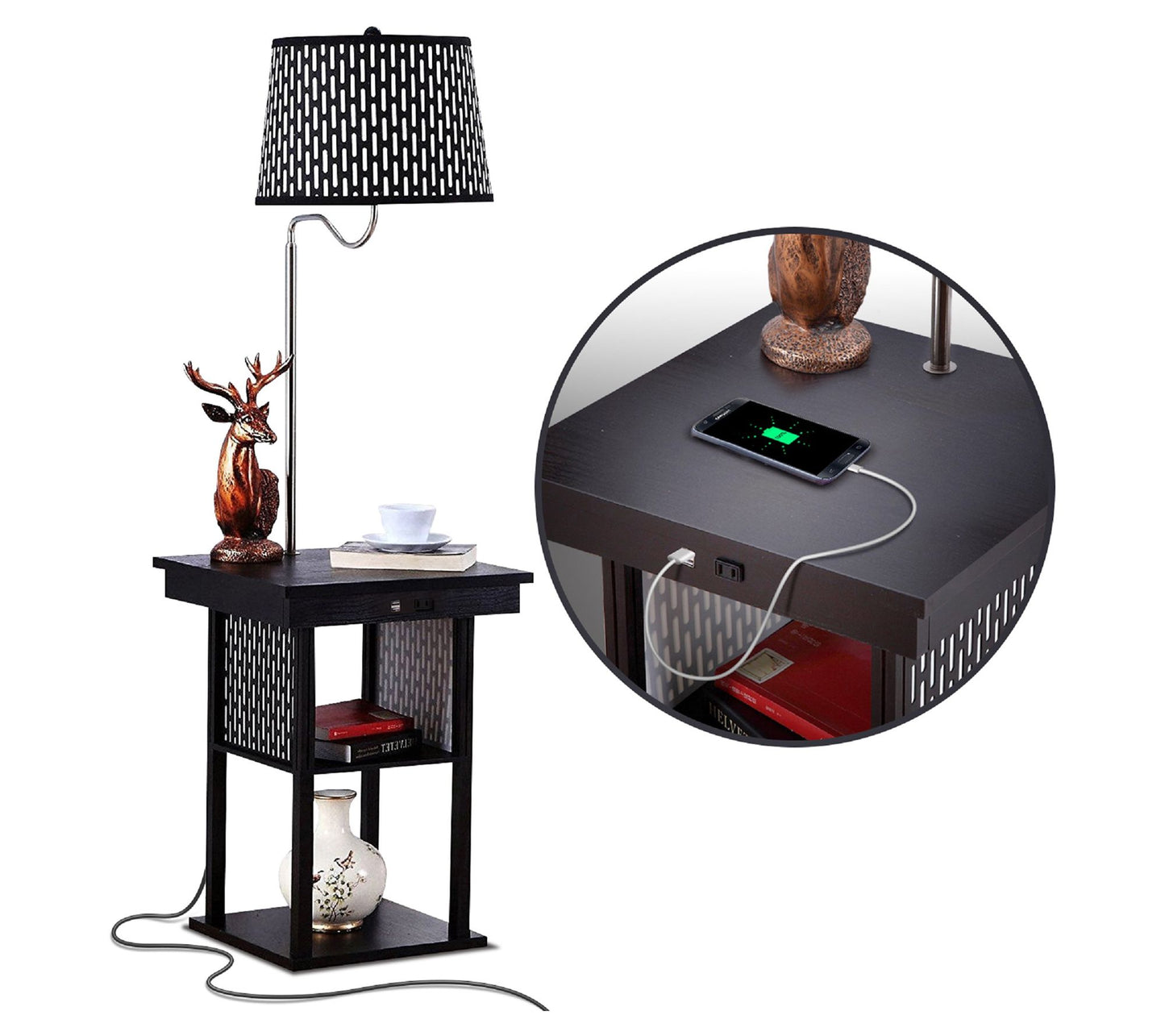 Brightech Madison 56" LED Shelf Table Lamp