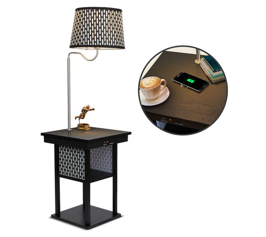 Brightech Madison Wireless Charging 56" LED Shelf Table Lamp