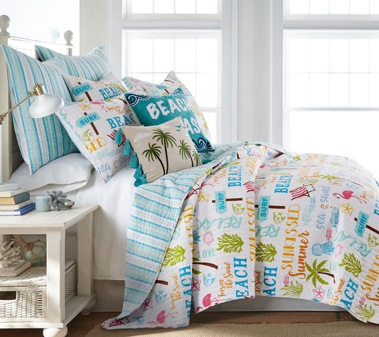 Levtex Home Beach Days 3-Piece King/Cal King Quilt Set