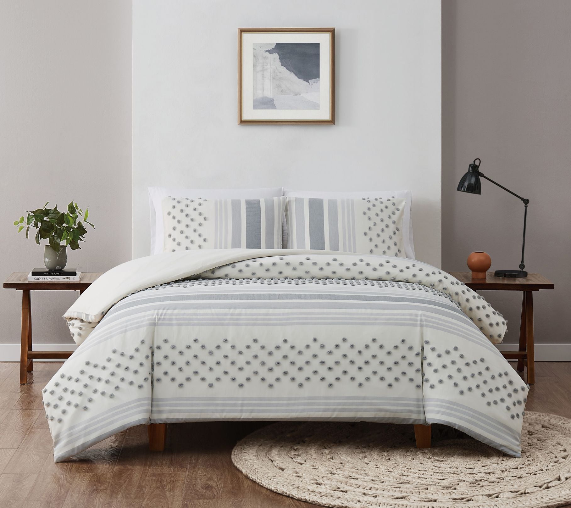 Brooklyn Loom Mia Tufted Texture King ComforterSet