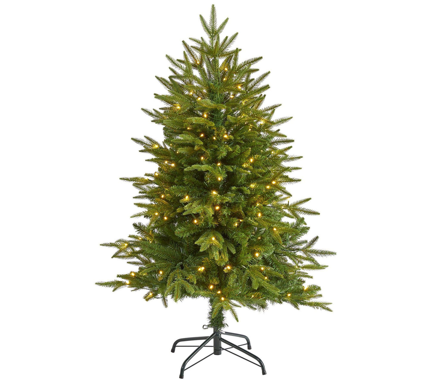 Nearly Natural 4-ft Fir Christmas Tree w/150 Clar LED Lights