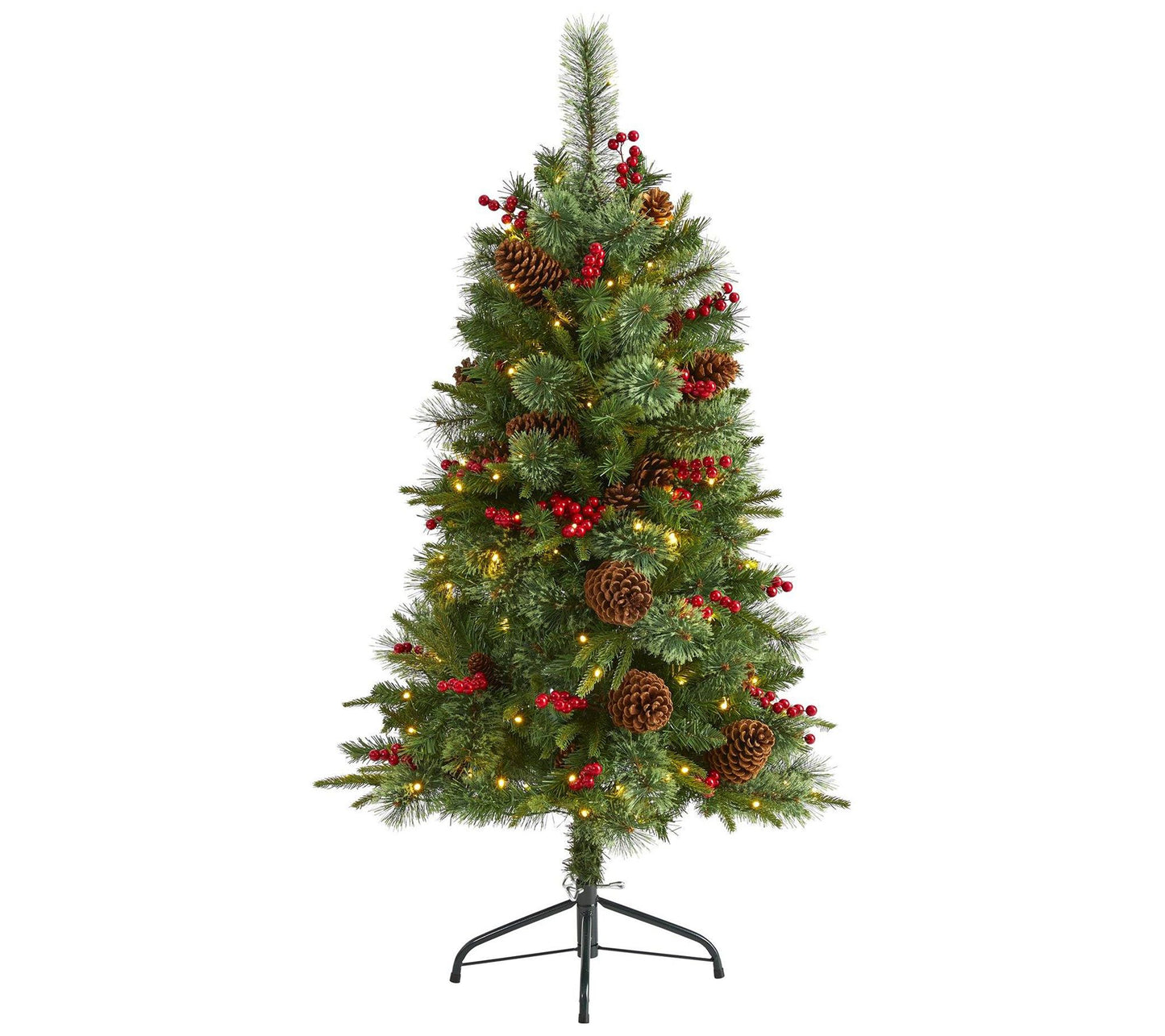 Nearly Natural 4-ft Norway Pine Christmas Tree/150 LEDs