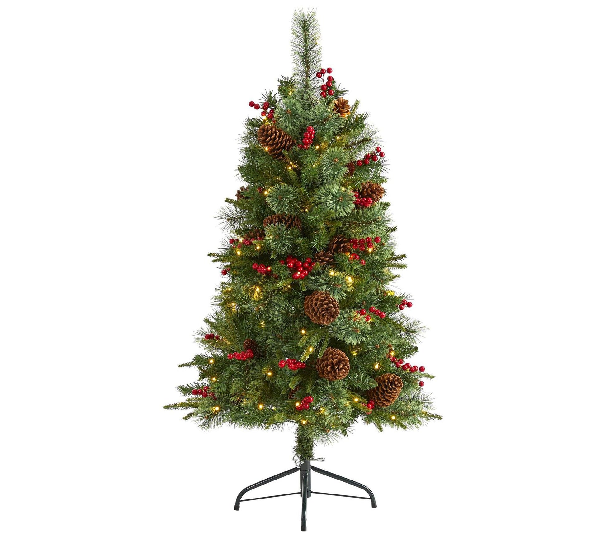 Nearly Natural 4-ft Norway Pine Christmas Tree/150 LEDs