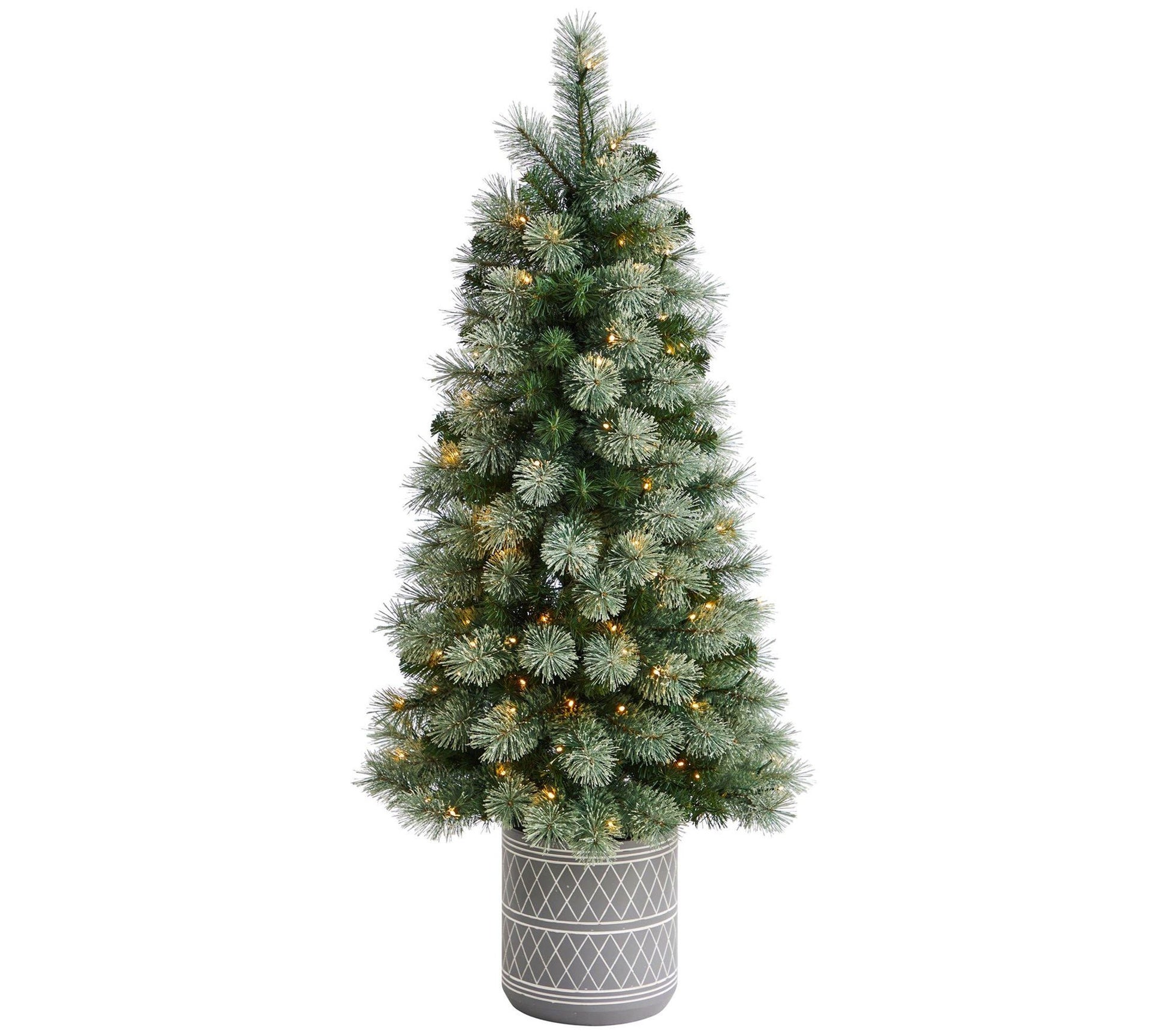 Nearly Natural 4.5-ft Nova Scotia Pine Christmas Tree w/ LEDs