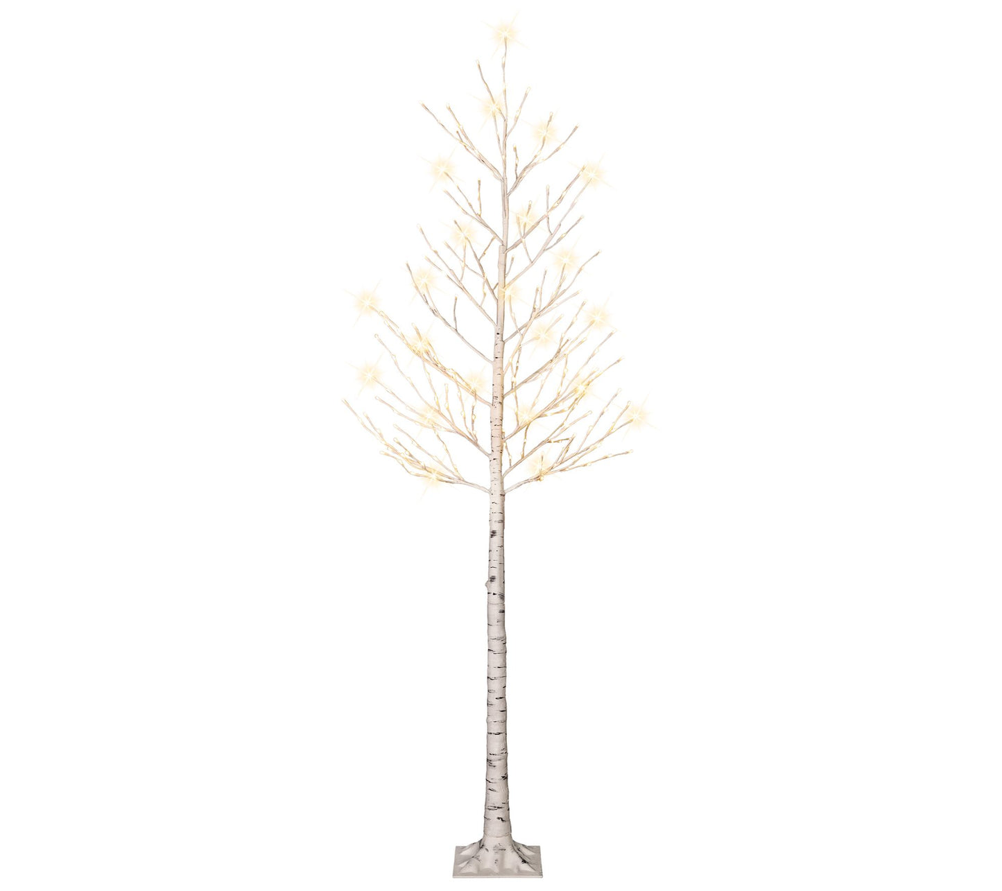 Puleo International 8ft Pre-Lit White Artificia l Twig Tree